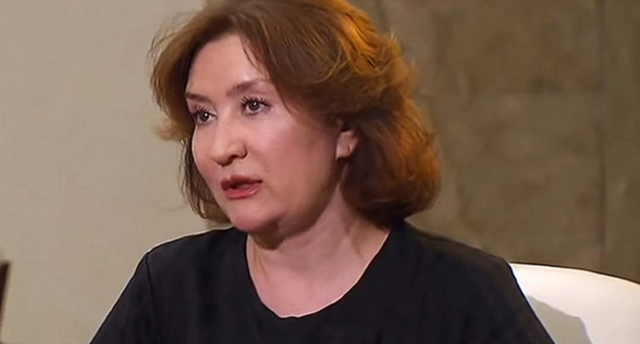Елена Хахалева. Скриншот эфира телеканала «Россия 1"